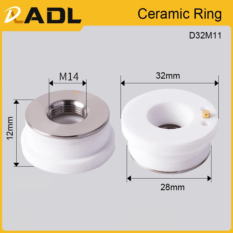 ADL Fiber Laser Ceramic Ring 28mm For Precitec WSX Raytools Bodor Laser Cutting Head Nozzle Holder Parts
