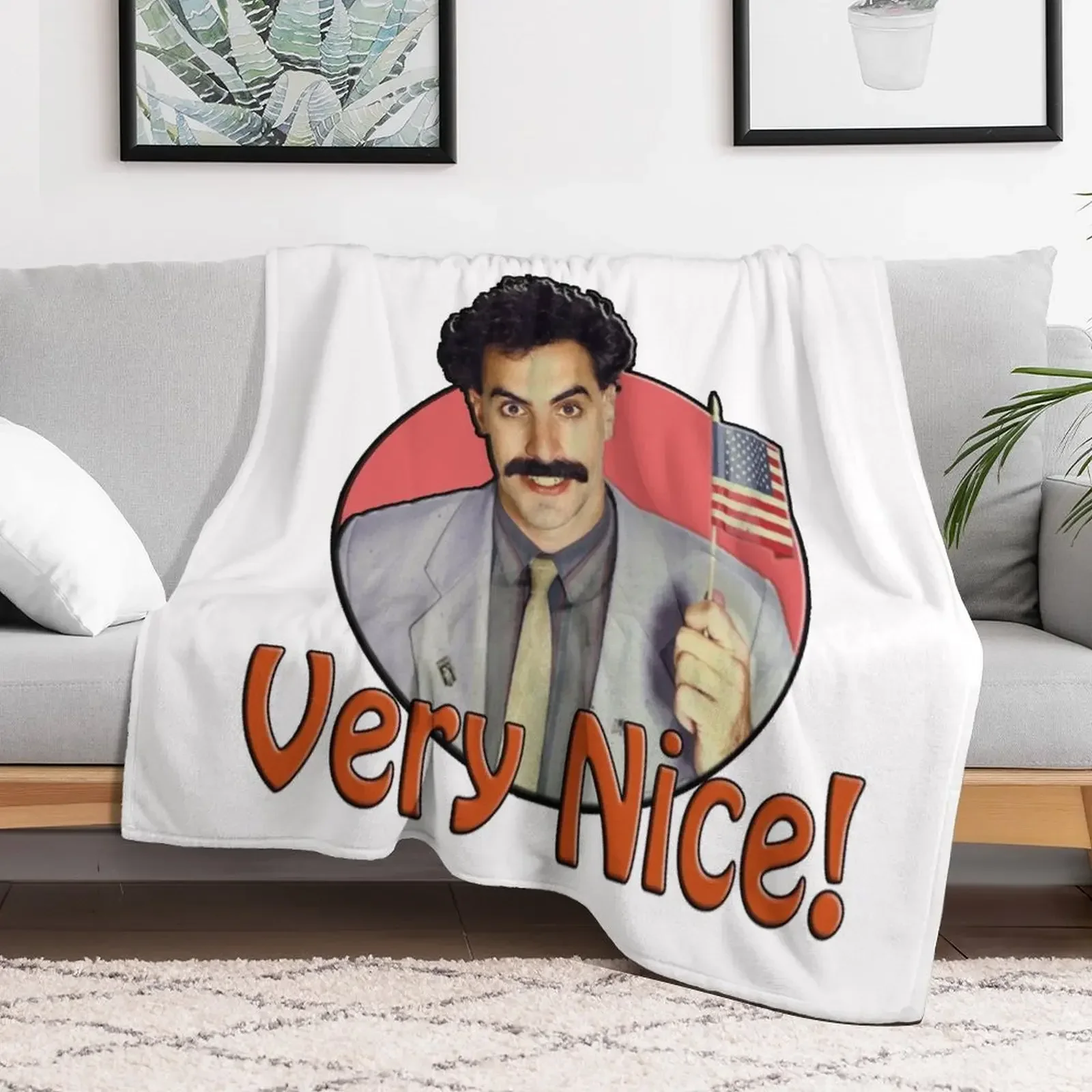 Borat, Very Nice! Throw Blanket Tourist Summer Blankets