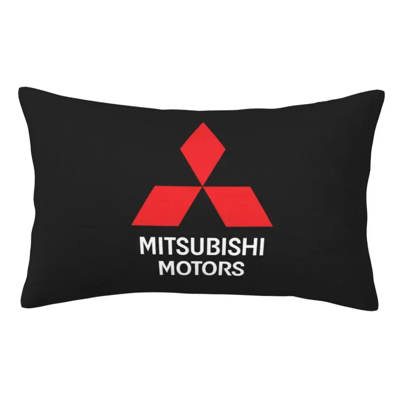 Custom Fashion Motor-M-Mitsubishies Motorcycle Cushion Cover 50cmx35cm Velvet Pillow Case for Bed Sofa Rectangle Pillowcase