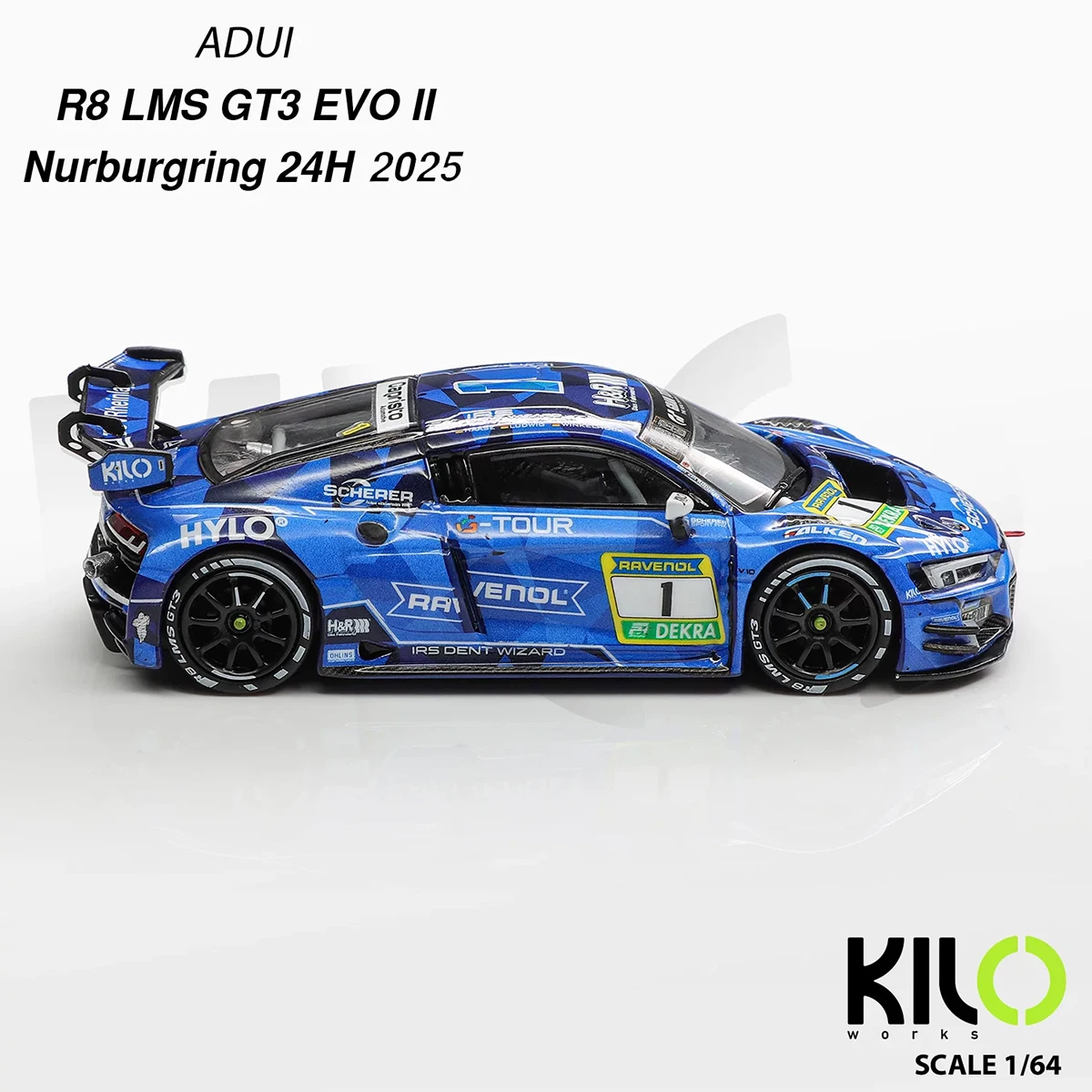 Kilo Works 1:64 Vollständige Rennwagen-Kollektion Lotus Emira GT4 # 75/ # 88 & Audi R8 LMS GT3 Evo II # 1 Diecast-Modellauto-Set auf Lager – Detail 4