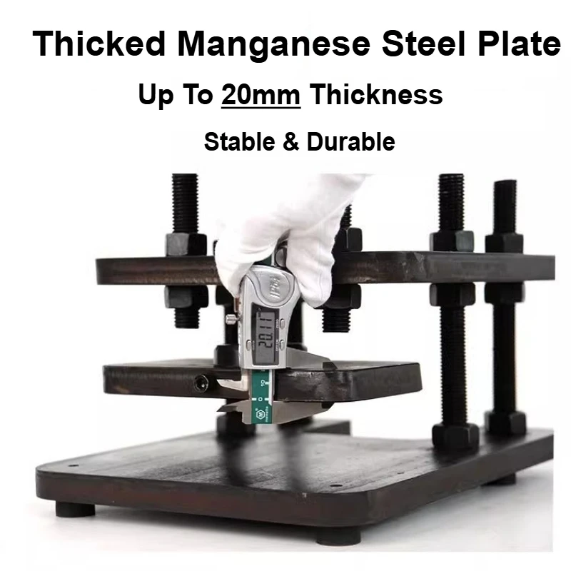 Full Size Leather Cutting Machine Embossing Plate Manual Die Cutter Dual Guide Shafts Die Cut for Various Materials