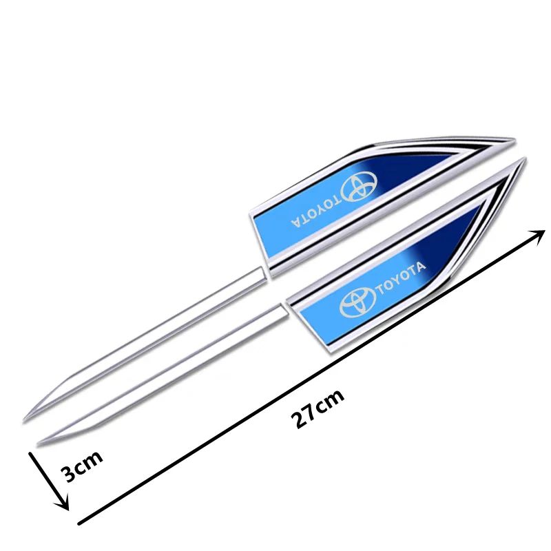 Car Body Protective Sticker Fender Side Blade Badge For Toyota Corolla Rav Auris Camry Yaris Prius Prado CHR Avensis Avalon Vios