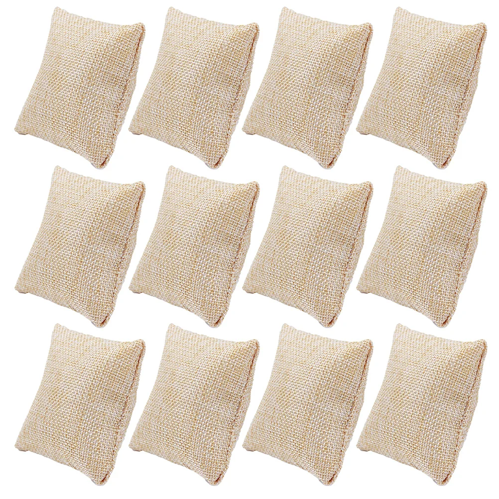 

20 Pcs Linen Jewelry Display Pillow Bracelet Bangle Cushions Watch Stand Pillows for Holder Displays Storage