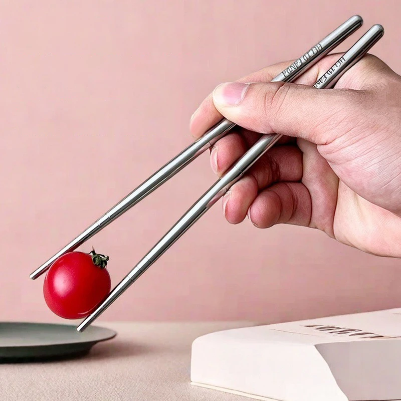 304 الفولاذ المقاوم للصدأ للطي إيري مجموعة قابلة لإعادة الاستخدام المحمولة شوكة ملعقة عيدان أواني الطعام نزهة أدوات المائدة القابلة للطي غسالة صحون آمنة #5