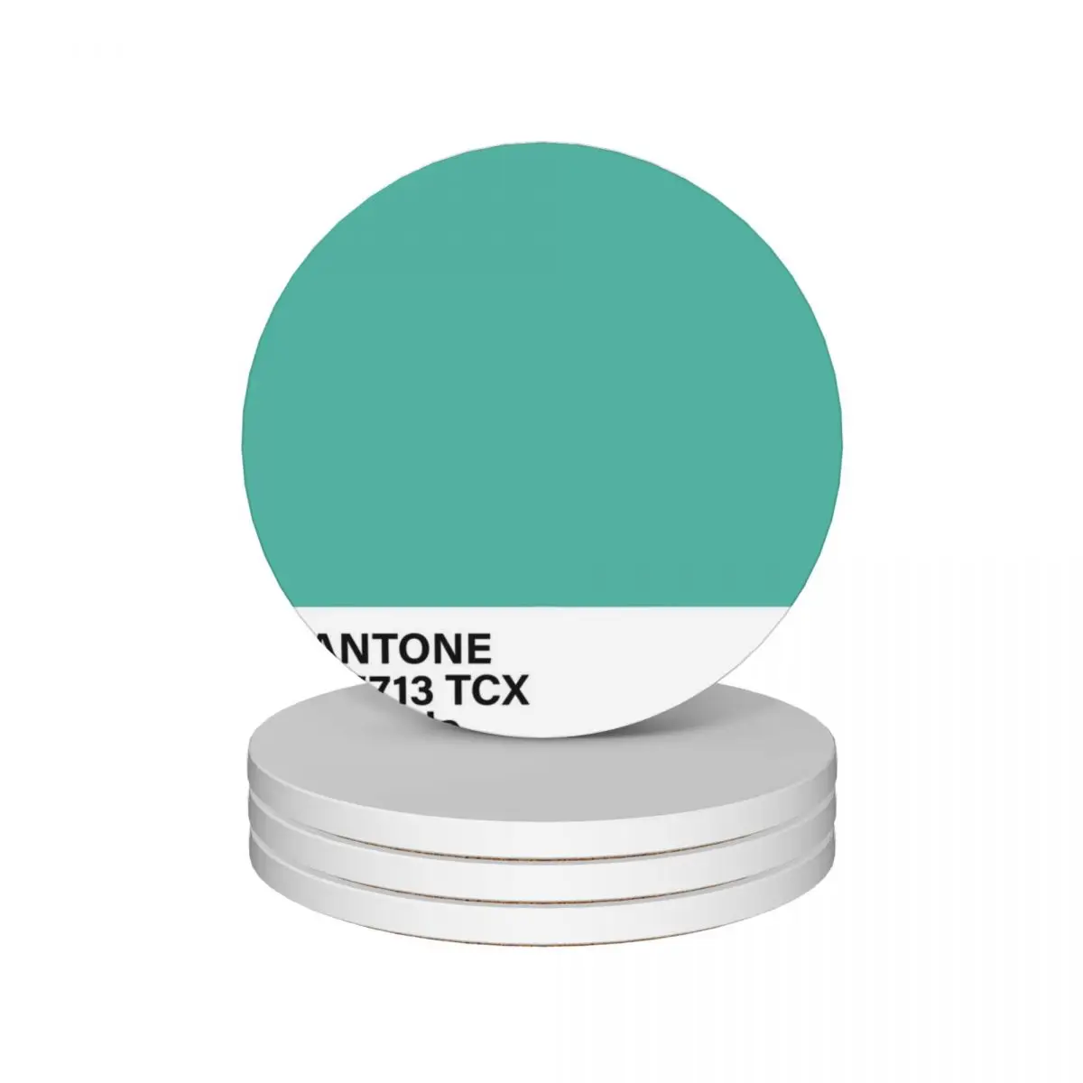 PANTONE 14-5713 TCX Cascade Ceramic Coasters (Set of 4) cute kitchen for ceramics Coasters