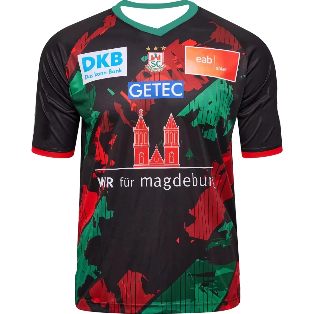 Unisex Oversized Jersey Tee Heren SC Magdeburg 2024 Handball Training Uniform Youth Sportswear Breathable Ademend Handbal Shirt