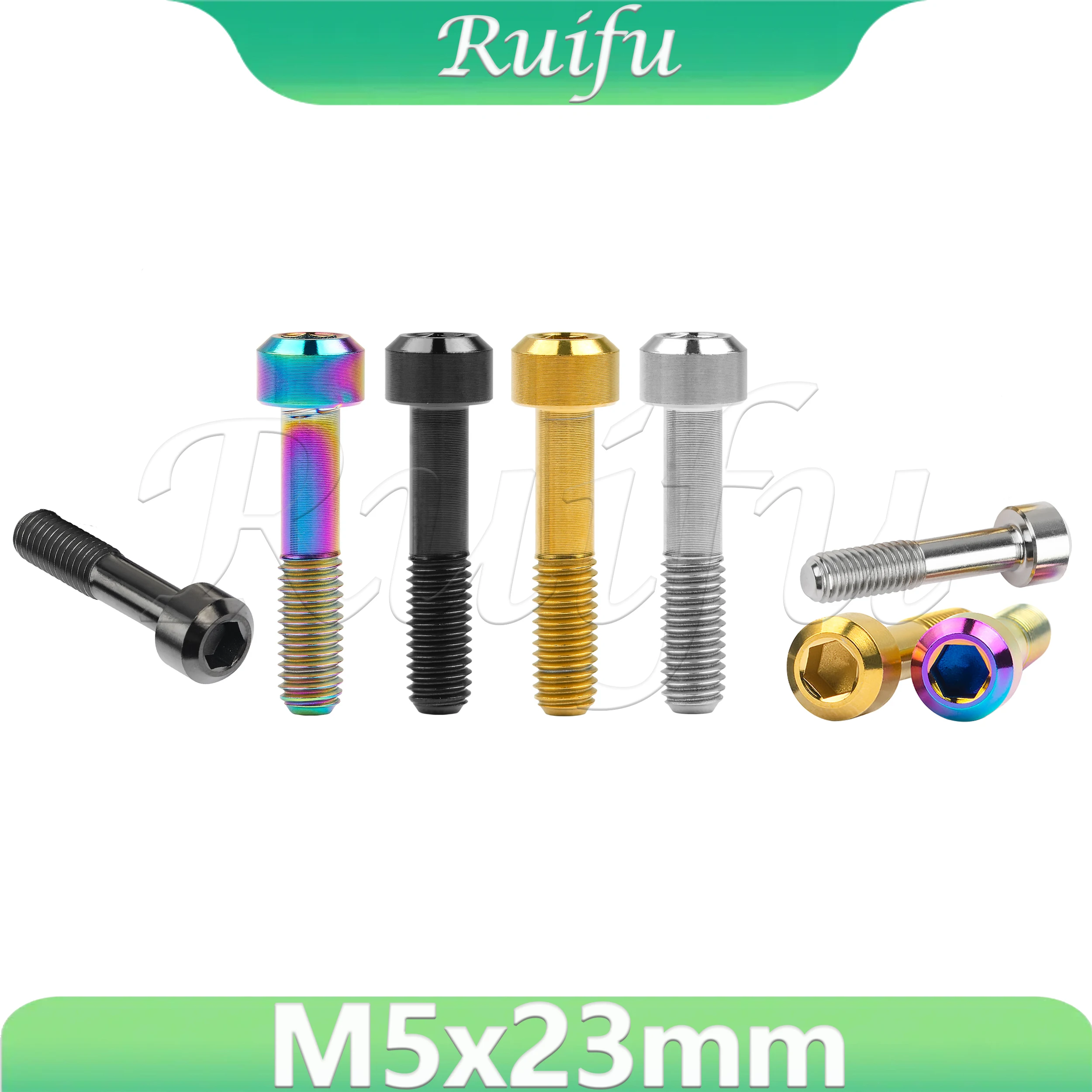 

Ruifu Titanium Bolt M5x23mm Column Head Screws for Fasteners Bike Disc