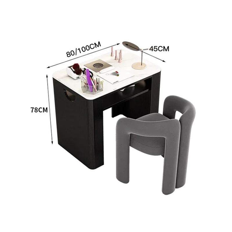 Minimalist Beauty Nail Desk With Dust Collector Profesional Aesthetic Premium Nail Table Unique Chic Table Onglerie Furniture