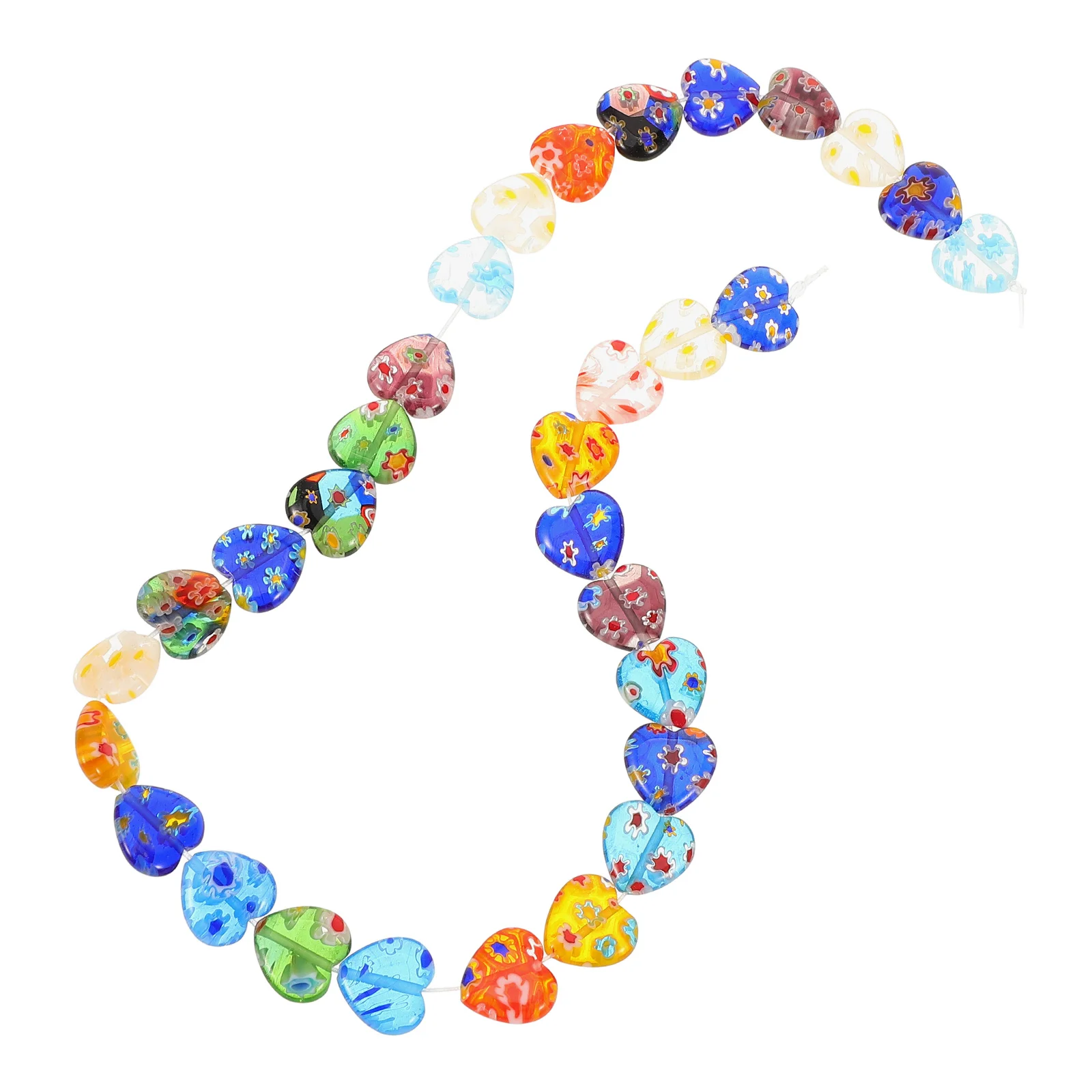 

1 String Heart Flower Glass Spacer Beads for DIY Jewelry Making Loose Beads Bracelet Necklace Bracelet DIY Charms