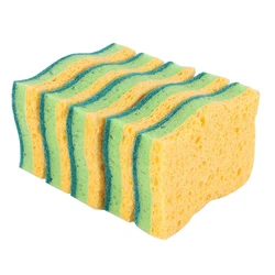 Non-Scratch Cellulose Household Kitchen Sponges, Dishes Sponge 5 Packages ,Multi-Use Dish Scrubber Sponge For Household