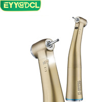 EYY Dental 1:1/1:5 Ratio Fiber Optic Contra Angle Blue/Red Ring Internal Water Spray Increasing Low Speed Handpiece E-type Motor