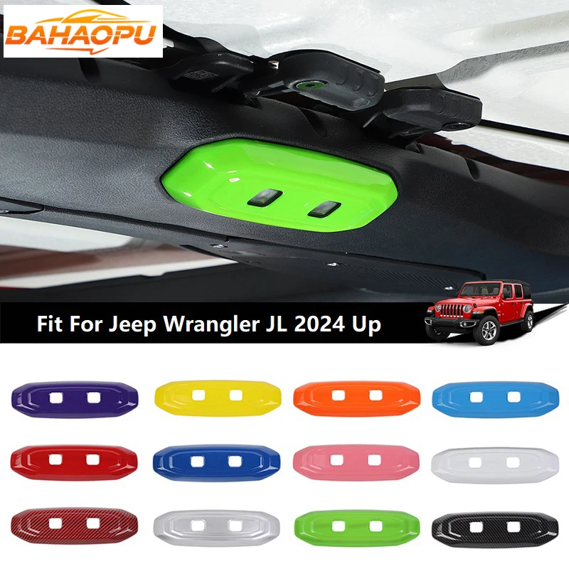 

BAHAOPU ABS Car Middle Reading Light Lamp Panel Decoration Cover For Jeep Wrangler JL/JT Gladiator 2024 Up,Interior Accessories