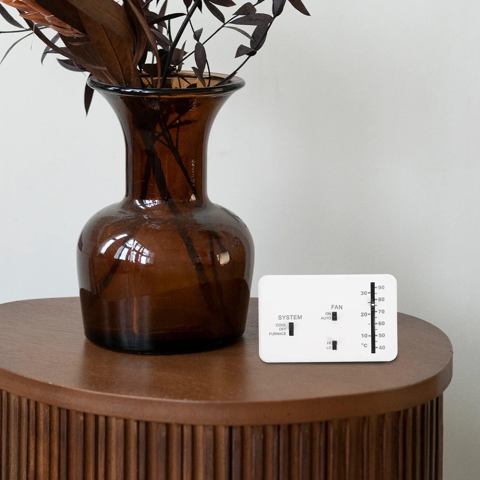 

Rv Analog Thermostat White Electric Heating and Cooling Controller Precise Temperature Regulator for Rv Climate Control