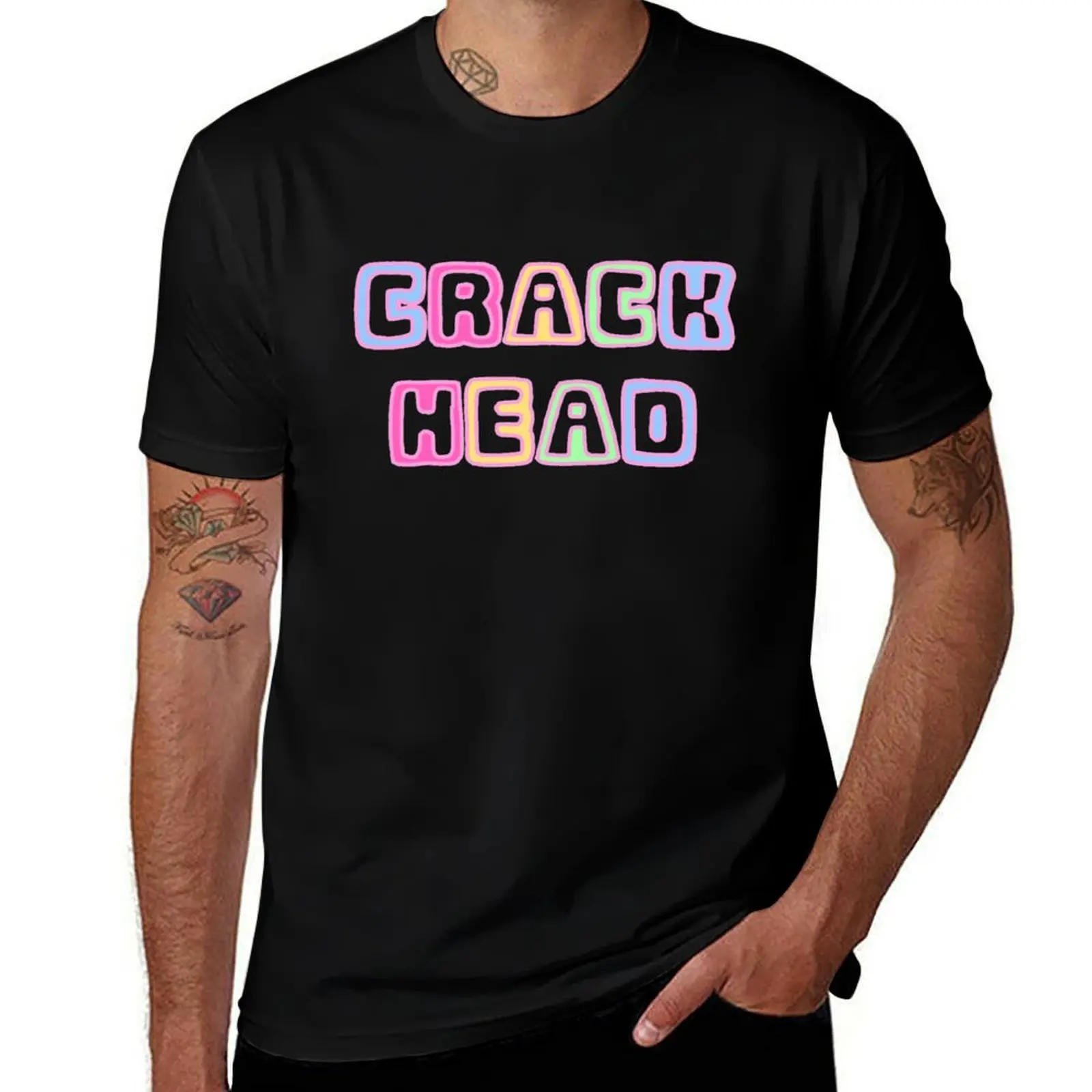 

Crackhead shirt T-Shirt printed t shirts for man man t shirt cotton high quality T-Shirt