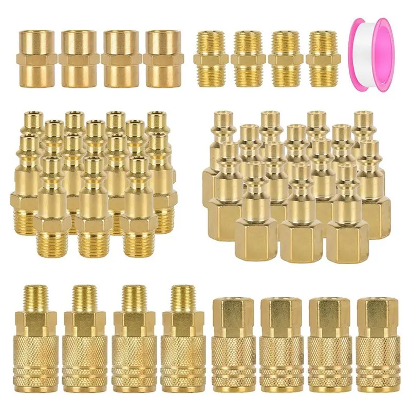 

Комплект фитингов для воздушных шлангов AUAU-45Pcs, быстроразъемные соединения NPT 1/4 дюйма, промышленные аксессуары для воздушных компрессоров типов M/D
