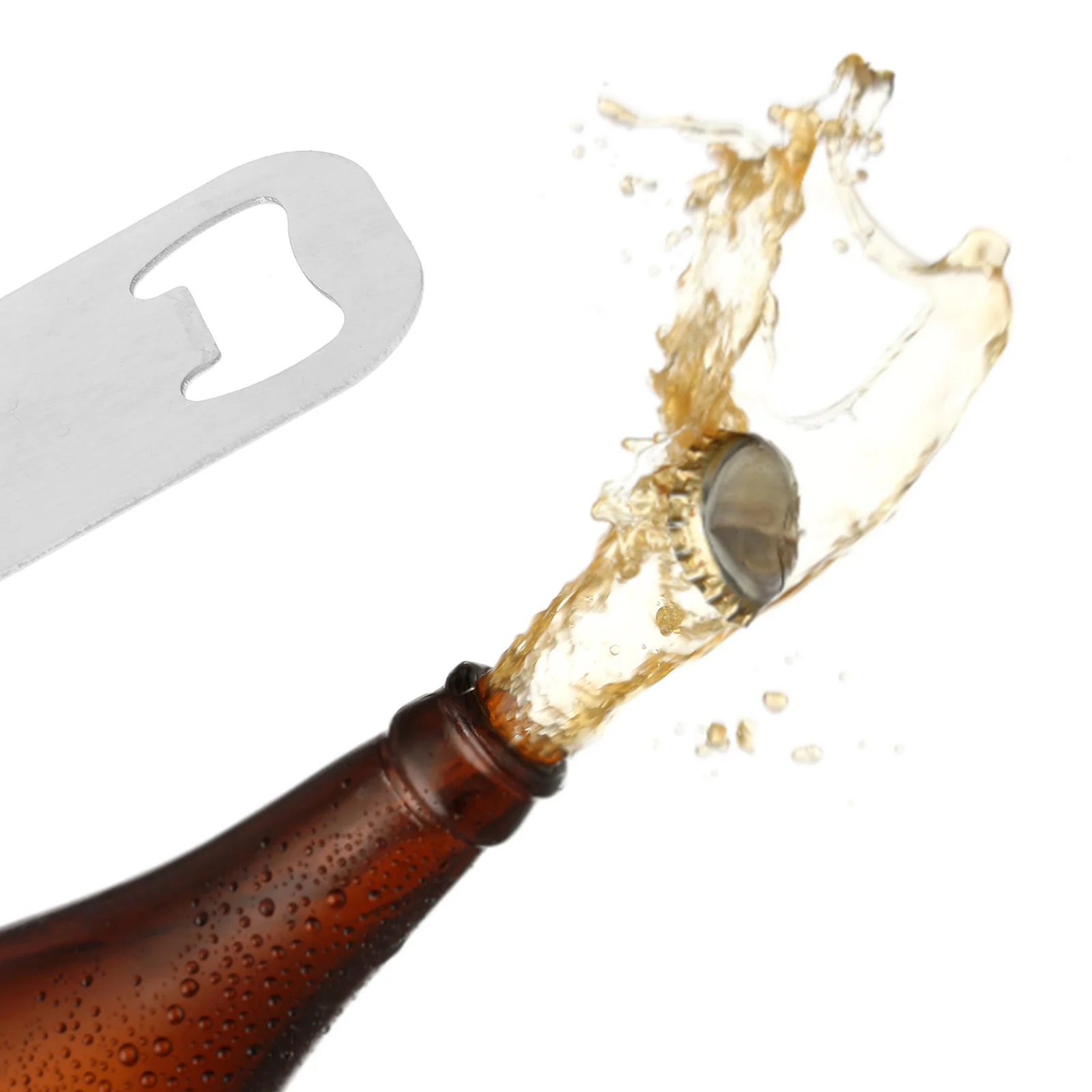 

10Pcs Stainless Steel Keychain Bottle Opener Flat Mini Beer Opener Keychain Cool Accessory for Men Bottle Openers