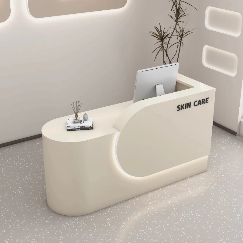 

Counter Beauty Reception Desks Silver White Home Stands Reception Desks Church Modern Recepcion Mostrador Pulpit For Church