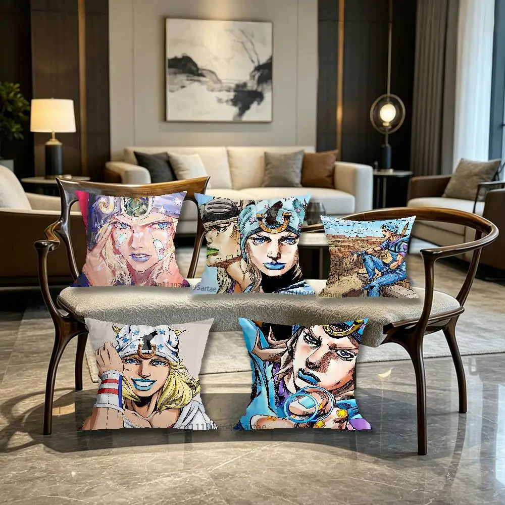 Johnny Joestar J-Jojo Pillow Case For Home Bedroom Car Office Decoration Living Room Sofa Cushion Cover Suitable