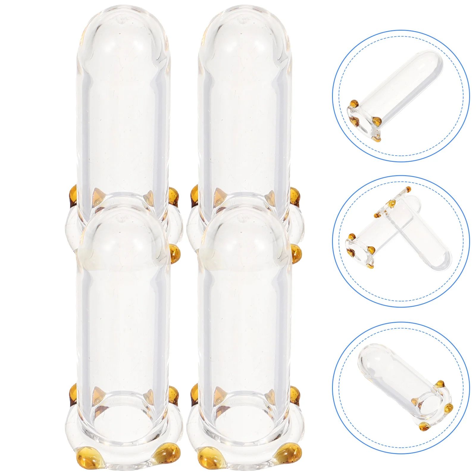 

4 Pcs Straw Caps Covers Lid Trendy Toppers Holder with Protector for Reusable Straws