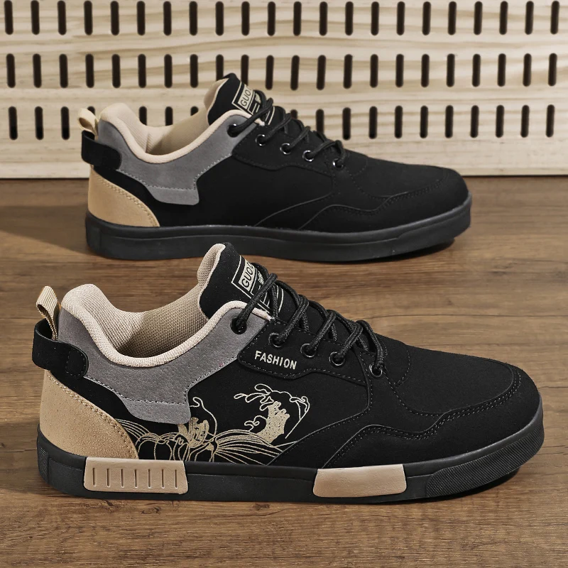 أحذية كاجوال سهلة المسح للرجال، قبضة جيدة، أحذية رياضية برباط علوي منخفض، أحذية رجالية #2