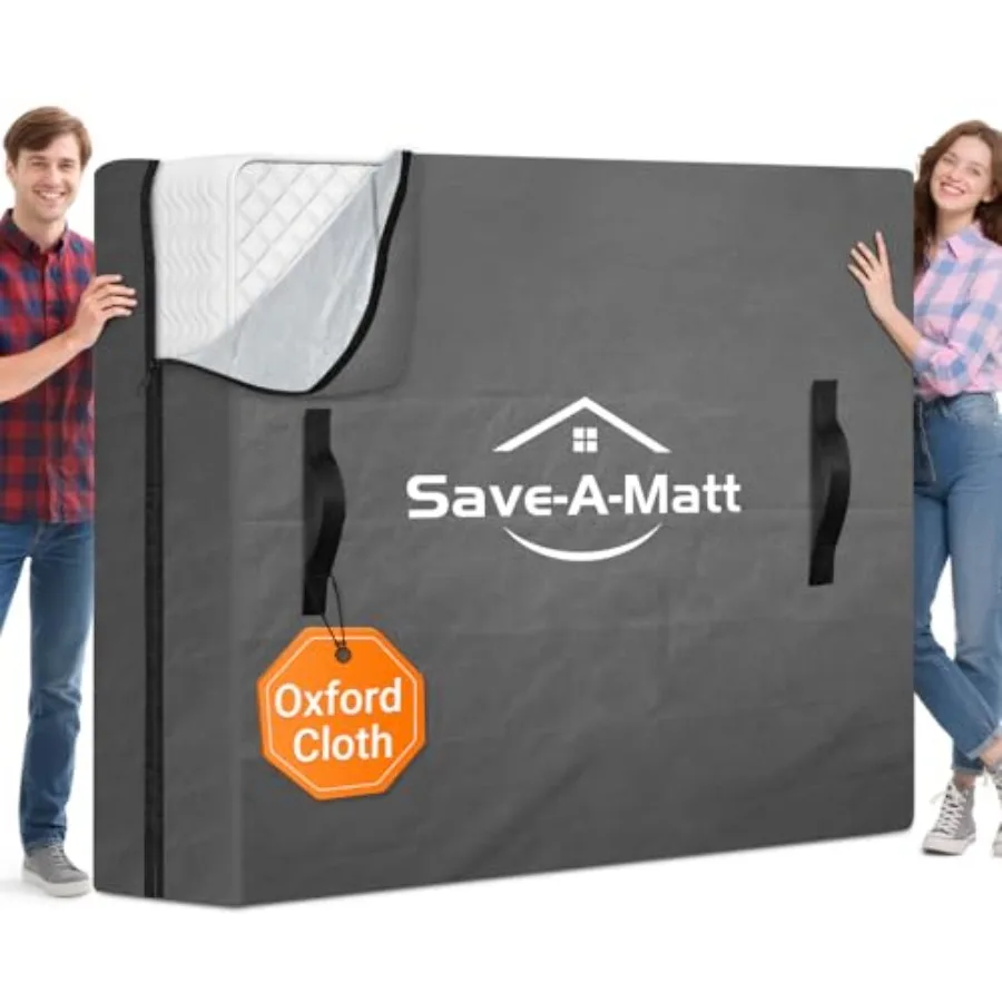 

Mattress Bags for Moving and Storage Mattress Protector Cover with 4 Heavy-Duty Handles and Strong Zipper Extra Thick Reusable