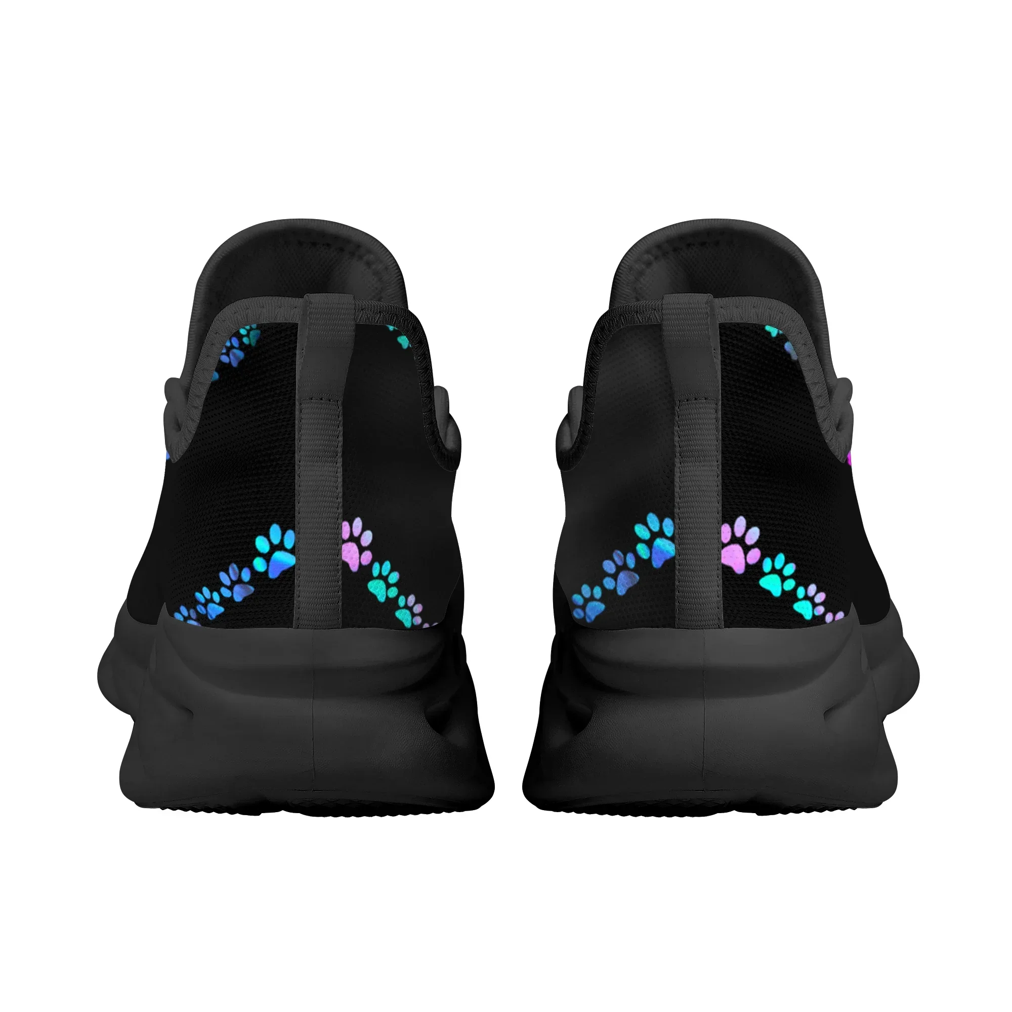 Cool Dog Footprint Camouflage Printing Flat Shoes For Women Breathable Soft Sneakers Lace Up Casual Platform Zapatos