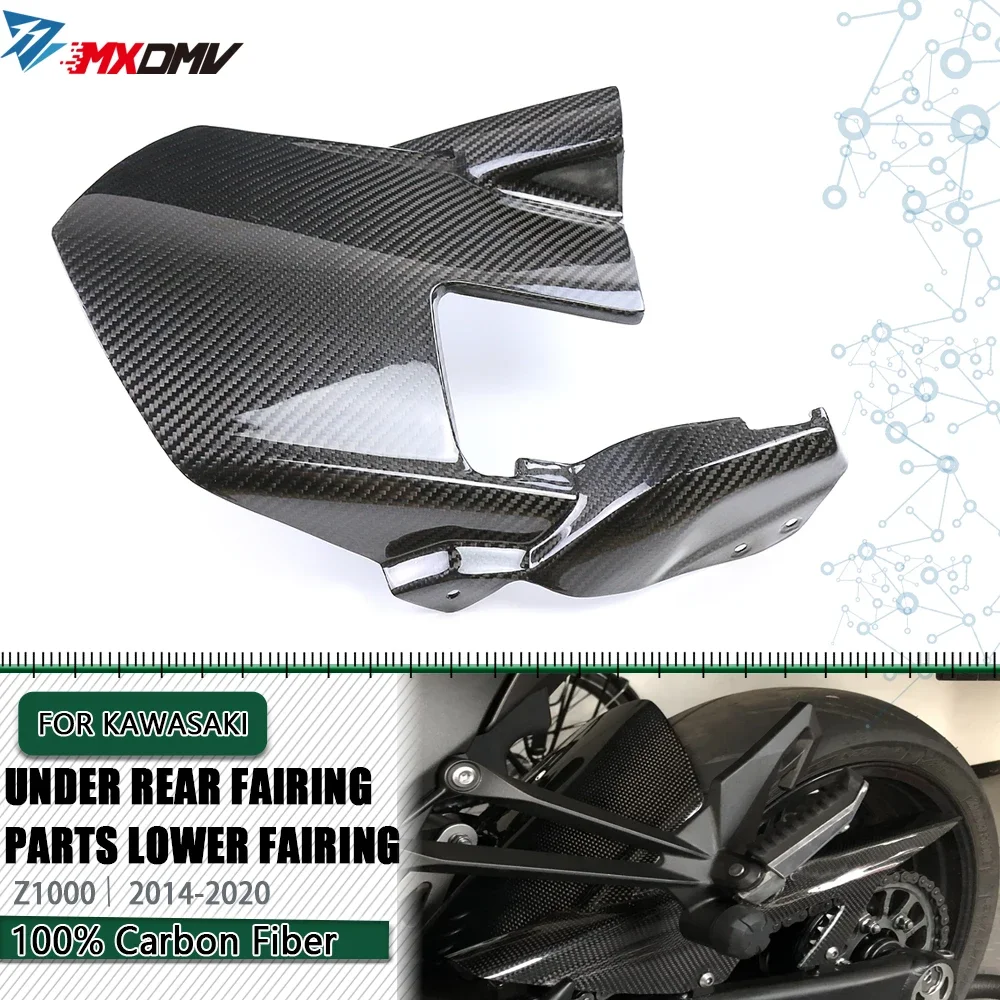 

3K Carbon Fiber Rear Fender Hugger Mudguard For Kawasaki Z1000 2014 - 2020 Motorcycle Accessories Rear Mud Flap Fairing