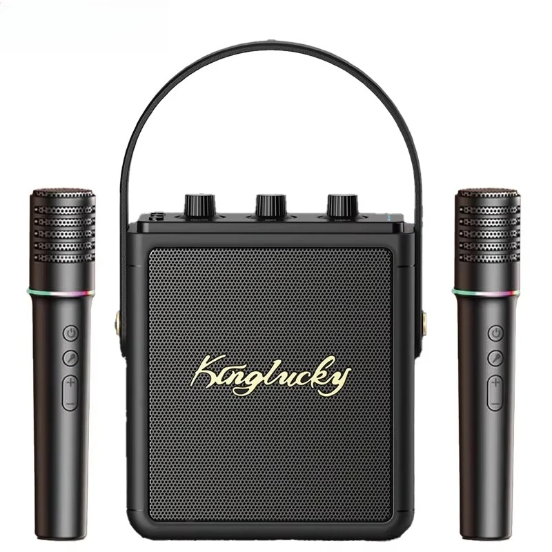 

Kinglucky S20 Portable Outdoor Camping BT5.3 Karaoke Speaker Adjustable Bass Stereo Sound IPX4 Waterproof Wireless Microphone