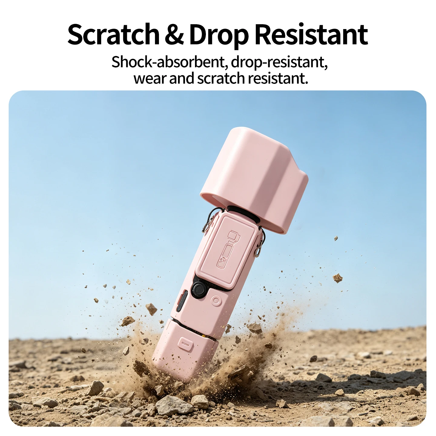 Komplettes Silikon-Schutzset für DJI Pocket 4P Gimbal-Kamera mit Silikonbasis, keine Beeinträchtigung von Tasten und Ladevorgang – Detail 5