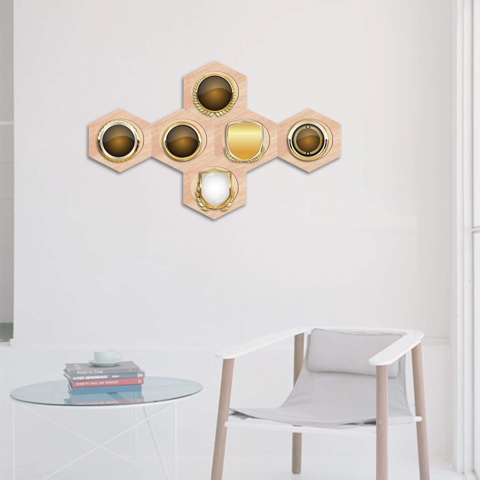 

Eco-Friendly 6-Piece Medal Stand Solid Wood No-Drill Sticky Design Space-Saving For Lime Wall Marble Frosted Tile