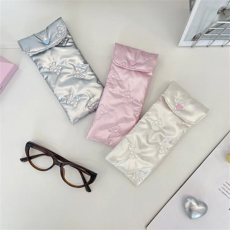 PU-Brillenaufbewahrungstasche für Mädchen, tragbare weiche Sonnenbrillentasche, tragbare Brillentasche, niedliches Brillenetui, Sonnenbrillenetui