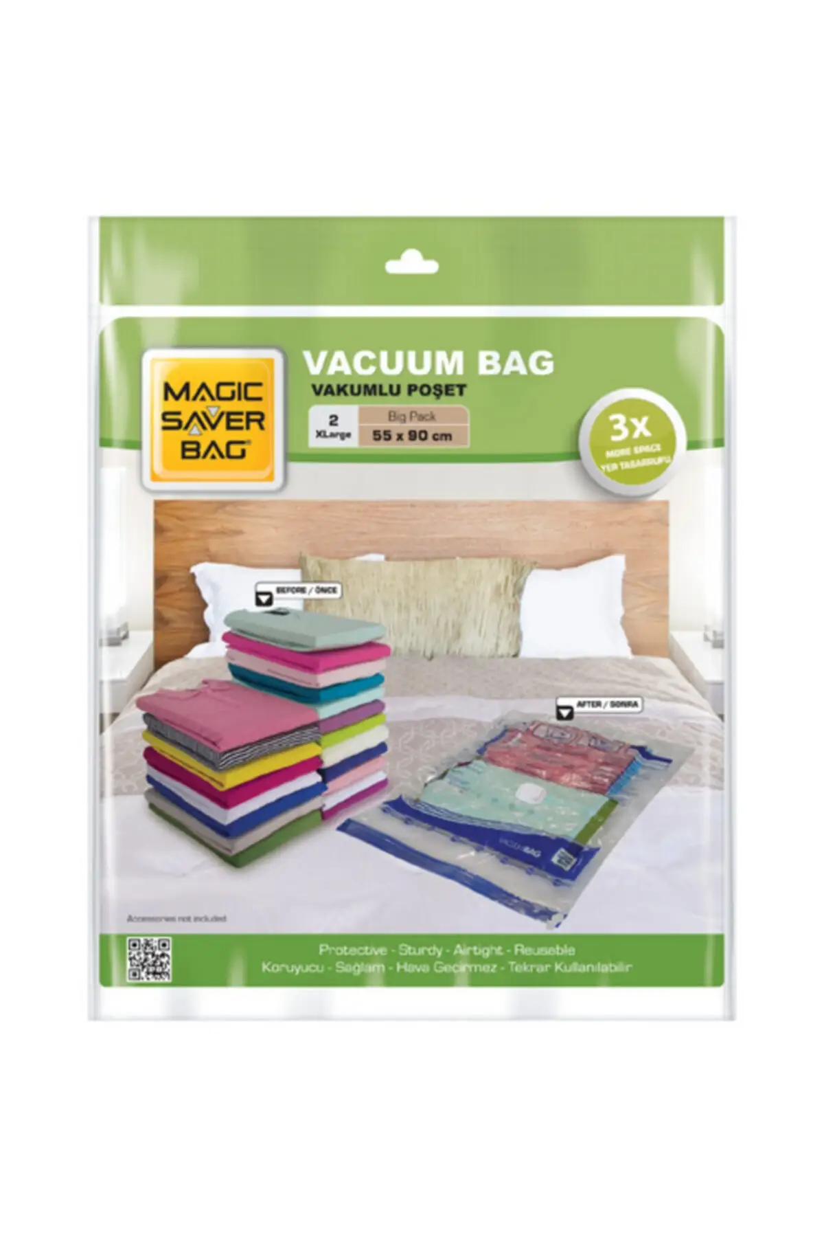 Vacuum Bag Set (55x90 cm) Xl 2'li