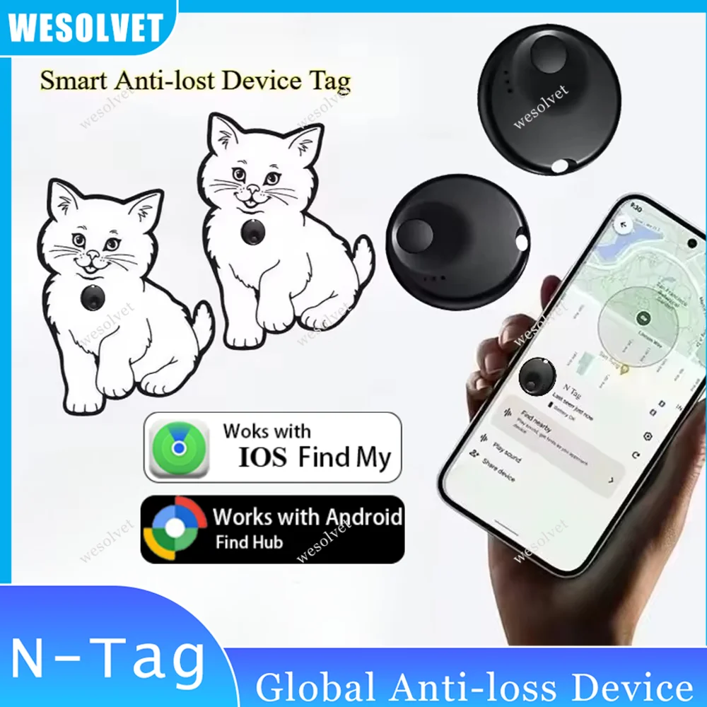 

Android/IOS Locator Anti-lost Smart Tag Bluetooth Tracker Key Item Wallet Keychain Finder Use Find My Or Find Hub