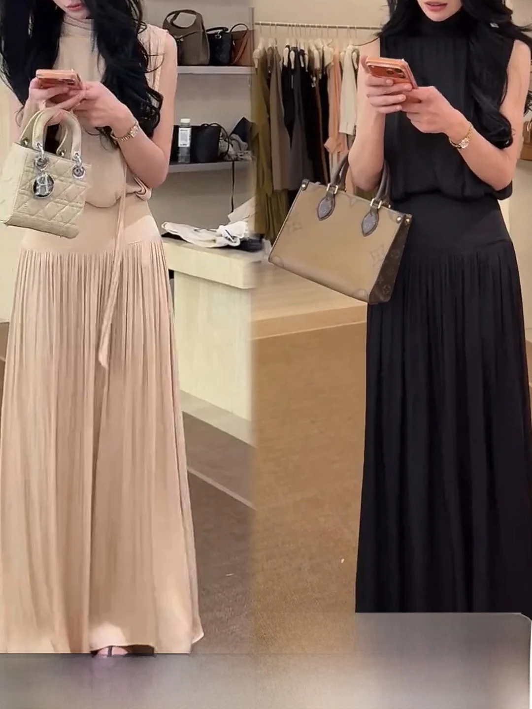 

Summer 2026 Women's Fashion Set Elegant High-End Feel Slimming Top Commute Midi Skirt Two-Piece Set Casual Commute Style