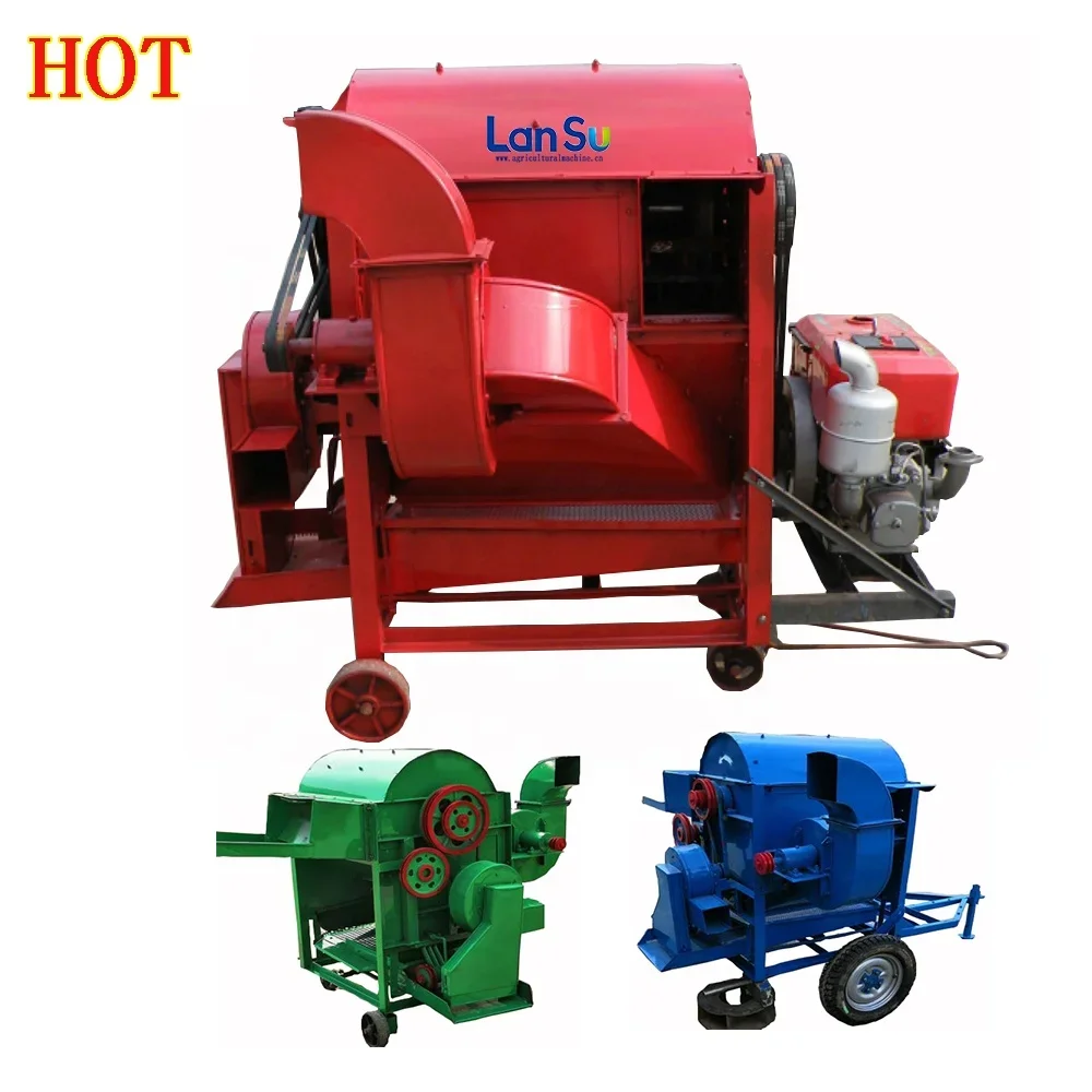 paddy corn wheat rice maize  eingine power mini thresher threshing machine