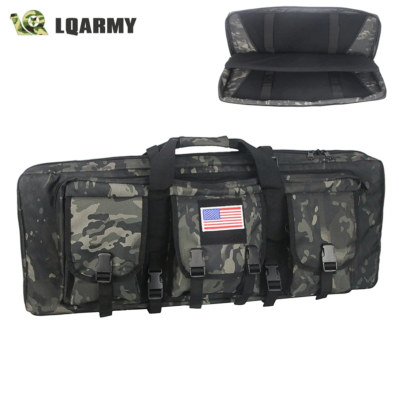 

32in 81cm Double Rifle Bag Outdoor Tactical Carbine Cases Long Gun Case Bag for Hunting Shooting Range Sports Storage Transport