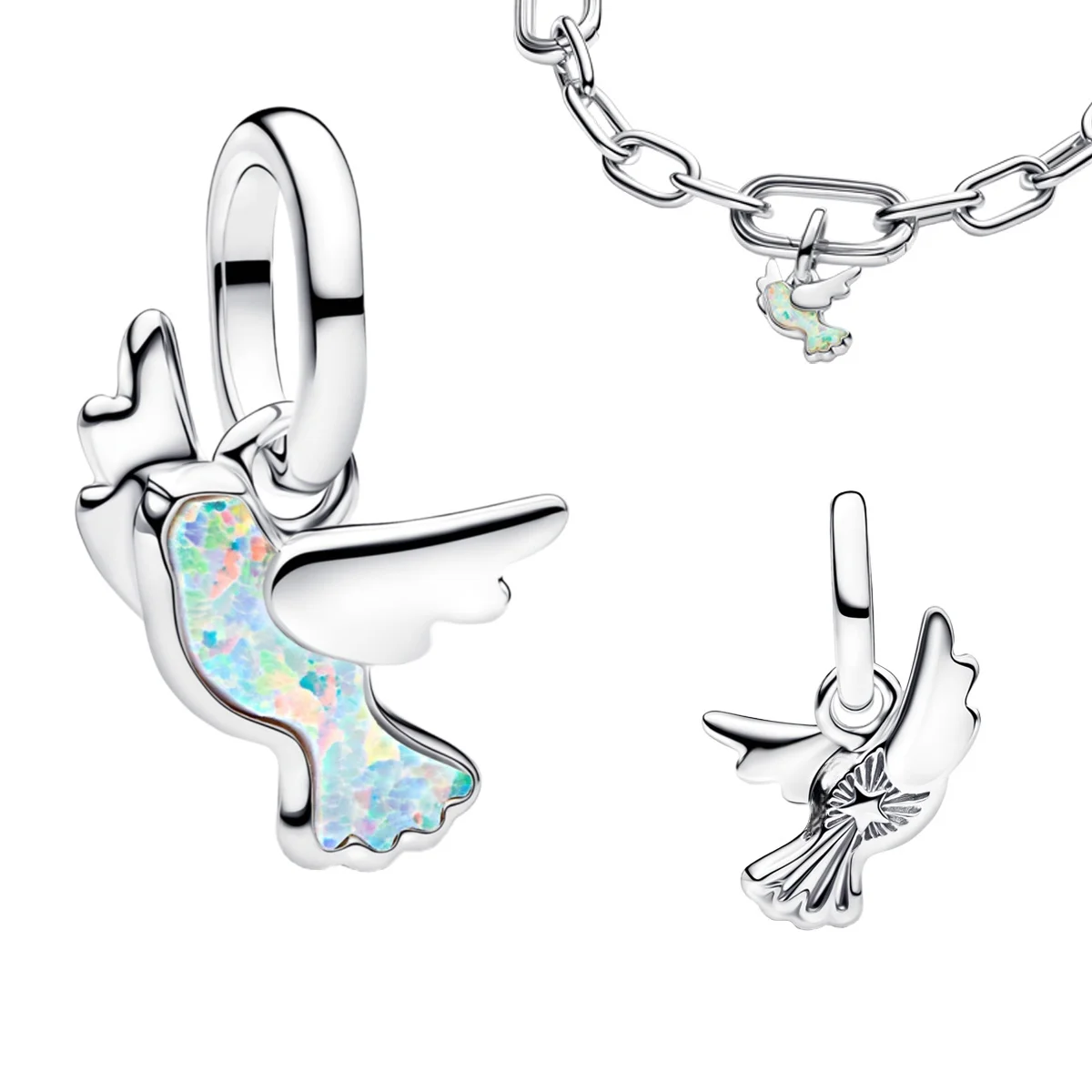 New Original 925 Sterling Silver Charms Butterfly Bee Bird Owl Dragonfly Dragon Fit Women's DIY Bracelet Necklace Jewelry Gifts view 3