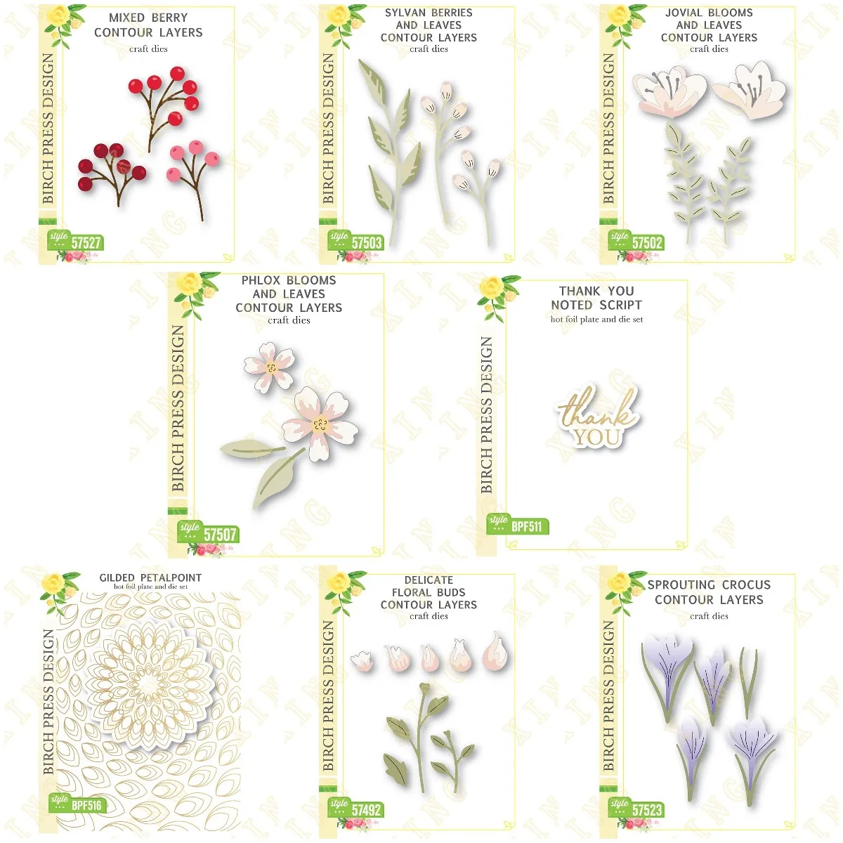 

New Leaves Flowers Metal Cutting Dies Hot Foil Scrapbook Diary Decoration Stencil Embossing Template Diy Greeting Card Handmade