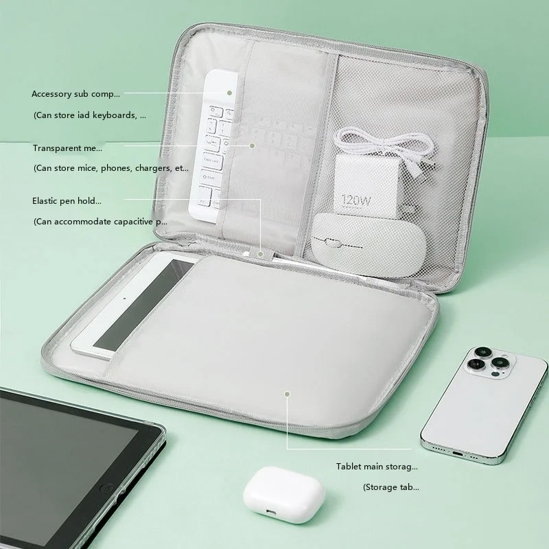 Premium PU Tablet Sleeve 10.9-13.3 Inch Protective Pouch for iPad with Soft Lining
