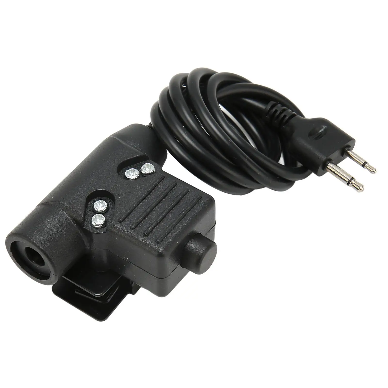 U94 PTT Military Adapter Cable - Reinforced PU, 2-Pin Plug for vertex & for icom Radio - Push to Talk