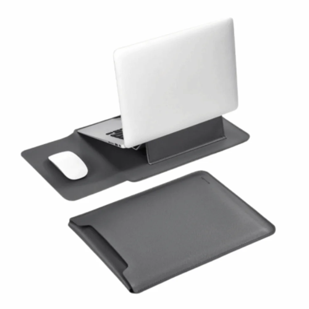 

3 in1 Laptop Sleeve Bag Non-Magnetic Ultra Thin Laptop Stand Cover Large Capacity for 13-16inch Tablet Protective Pouch