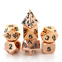 7PCS Metal Polyhedral Dices Set High Quality Multicolour Mold Role Playing Digital Board Table Game Gold Plated Toy for Adult