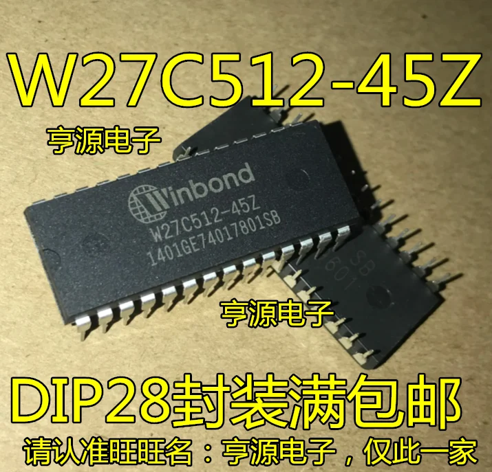 

20pcs original new W27C512-45 W27C512-45Z 27C512 memory DIP-28