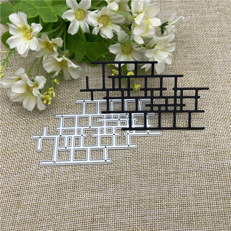 Block hollowing Frames background Metal Cutting Dies Stencils For DIY Scrapbooking Decorative Embossing Handcraft Template