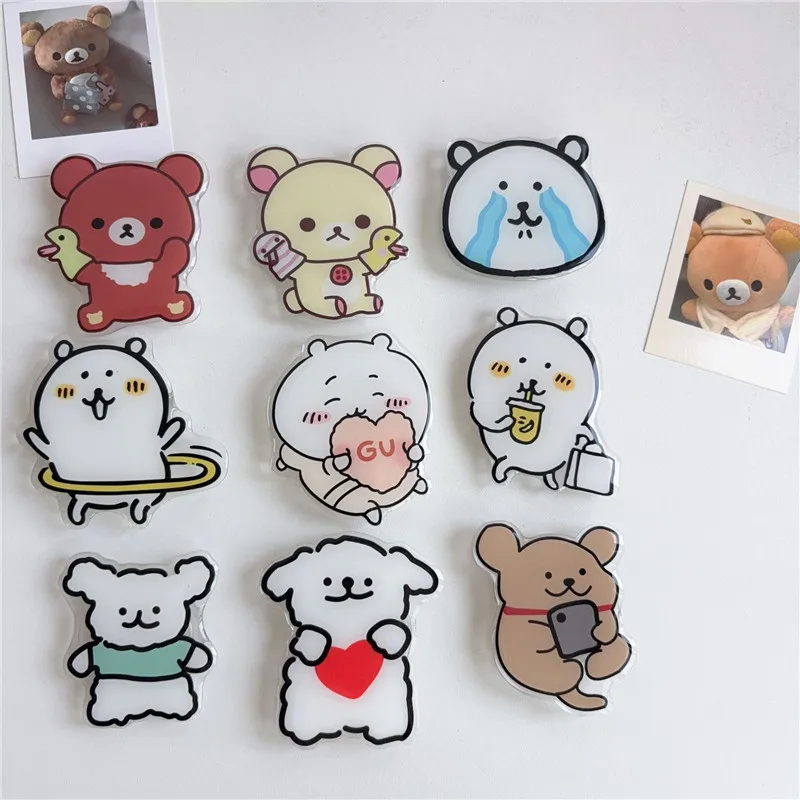 

Расширяемый держатель для мобильного телефона с медведем, подставка INS, складная эластичная ручка, гнездо для тока, кольцо на палец, кронштейн, аксессуары для Iphone 16.