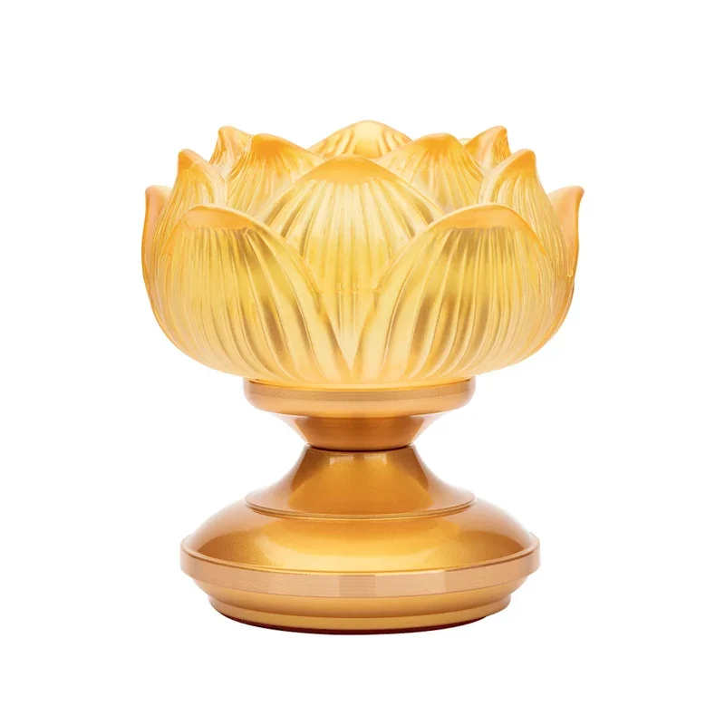 

Glass Lotus Butter Candle Holder Living Room Buddha Hall Simulated Candlestick Crafts Living Room Home Accessories Feng Shui