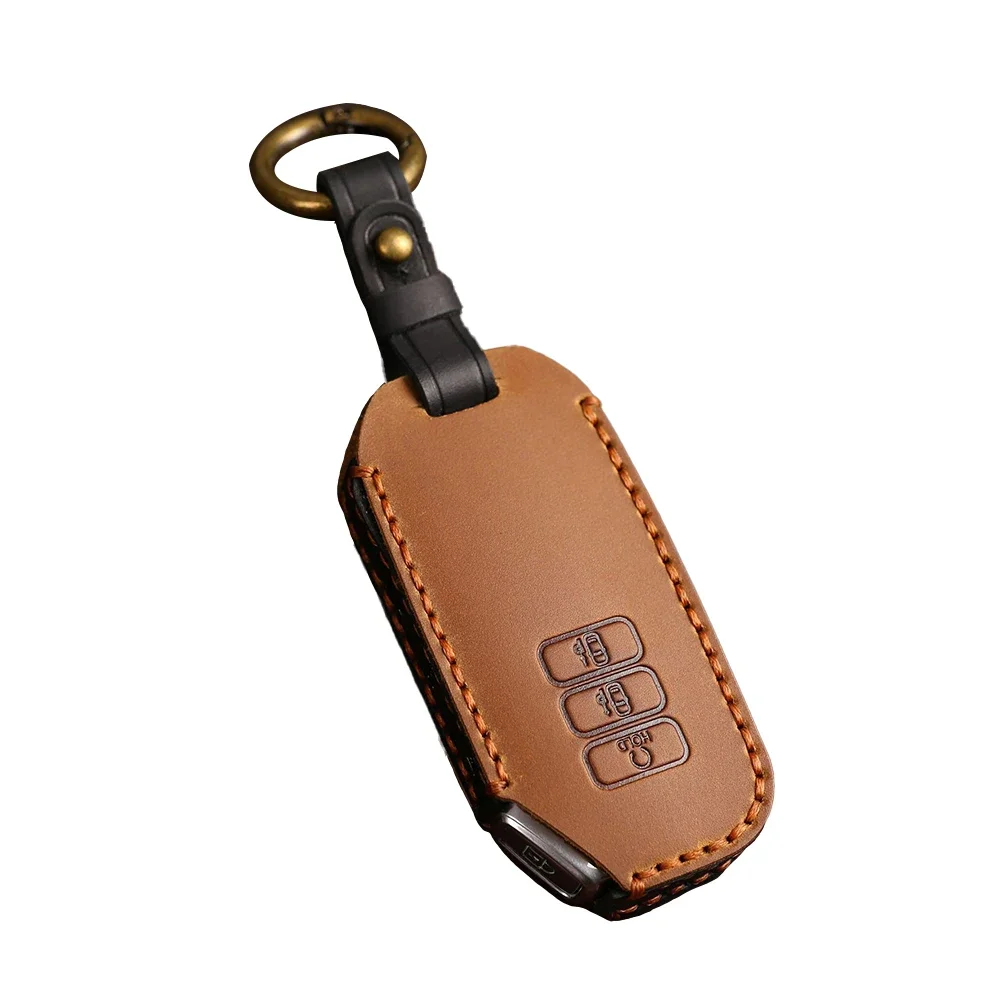 

Car Keypack Keychain Key Fob Cover For Kia Ev6 For Seltos K5 For Sorento For Mq4 7 Buttons Keyring Holder Brown Blue Black