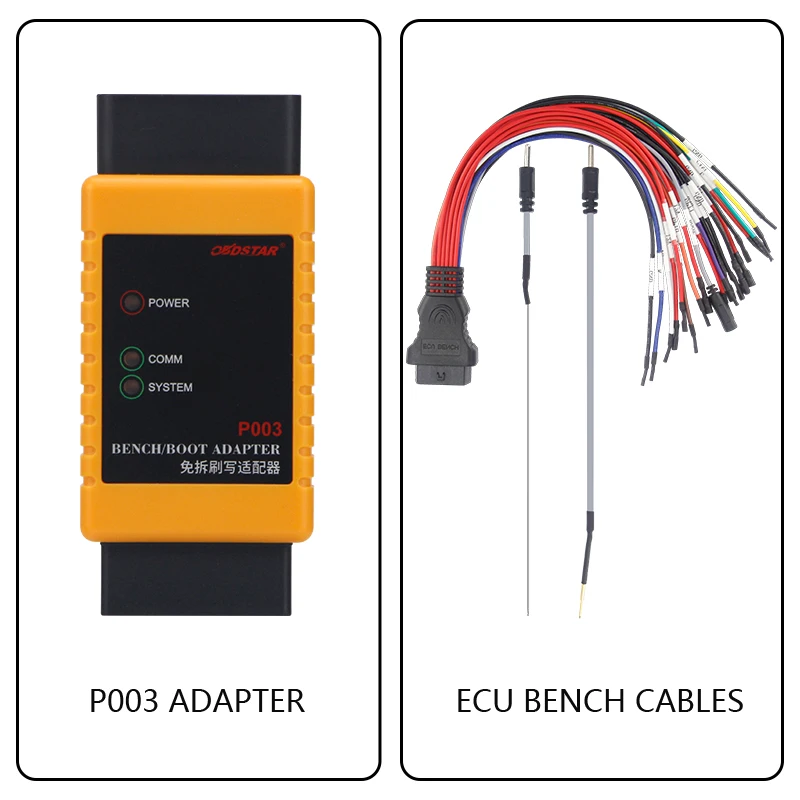 OBDSTAR P003+ Adapter with ECU Bench Cables for OBDSTAR X300 DP/ X300 DP PLUS/ Key Master DP/ X300 PRO4/ D800