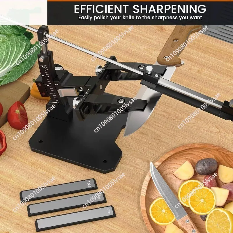 Kitchen Aluminum Knife Sharpener Set 3  Discs Professional Precision Guide Sharpening System