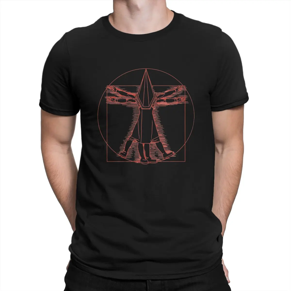 Men Vitruvian Pyramid Head T Shirt Silent Hill Cotton Tops Fashion Short Sleeve Round Collar Tees Birthday Present T-Shirts